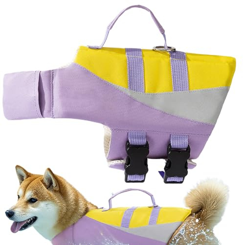 Giubbotto di salvataggio per cani – Giubbotto di sicurezza con protezione della vita per cani galleggianti | aiuto per il nuoto impermeabile per cuccioli all'aperto sicurezza barche attività in