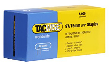 Tacwise 0303 Grapas de Corona Estrecha Galvanizadas Tipo 97/15 mm, Paquete de 5000