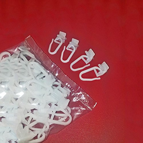 Easy-Shadow - Faltengleiter X-Gleiter 6mm mit Faltenlegehaken für Gardinenschienen und Innenlaufstangen 100 Stück - weiß