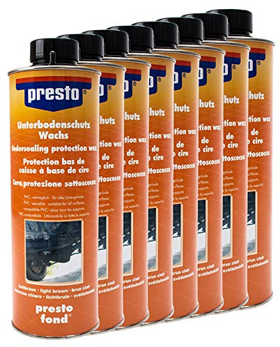 PRESTO_bundle 8 X Presto 603246 protezione sottoscocca a base di cera chiaro 1L