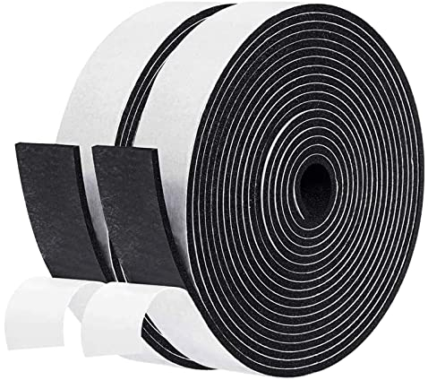 fowong 10m Moosgummi Selbstklebend 25mm(B) x 3mm(D) Dichtungsband Schaumstoff Klebeband Türdichtungen Gummidichtung für Kollision Siegel Schalldämmung Schwarz