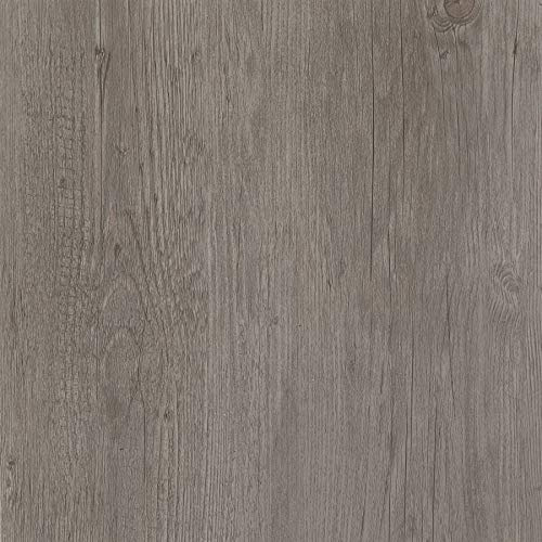 FloorPops FP3320 Ashwood Peel & Stick Floor Tiles, Grey, 12L x 12W x 0.06T