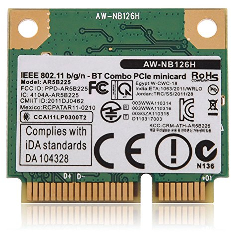 Dpofirs Tarjeta WiFi Bluetooth de 300 Mbps, Tarjeta de Red PCIE inalámbrica 2 en 1, Adaptadores de Red de computadora 2.4G Bluetooth 4.0 para PC/Laptop Mini Ranura para Tarjeta PCI-E