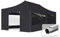 TOOLPORT ALU Pavillon Faltpavillon 4x8m mit Panoramafenstern robust und wasserdicht Professional 50mm Partyzelt schwarz schwer entflammbar