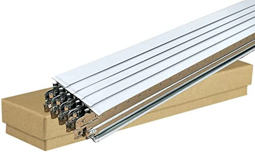 10x Suspended Ceiling Grid Component, White Cross Tee Section 600mm x 24mm T24 T600