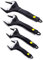 Sharp-tec Adjustable Spanner Set, Wide Jaw Opening Adjustable Wrench, Heavy-Duty Plumbing Tools for Plumbers, 6+8+10+12