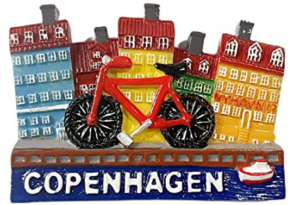 Copenhagen Denmark 3D Fridge Magnet Souvenir Gift,Resin Handmade Copenhagen Refrigerator Magnet Home & Kitchen Decoration Collection