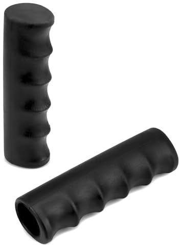 QWORK® 2pcs Poignées Antidérapantes pour Brouette/Vélo, Diamètre Intérieur 25 mm, Longueur 12 cm