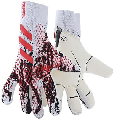 SteJar Guantes de portero de fútbol, guantes de entrenamiento de portero, agarre fuerte, antideslizantes y transpirables para adultos y niños (rojo, 9)