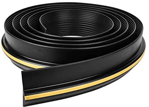 Trintion Garage Door Seal 16FT Floor Rubber Threshold Heavy Duty Rubber Draught Excluder Weatherproof Weather Stripping for Keeping Garages