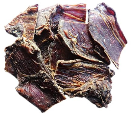 Kaureks Natur Hundeleckerlies, Rinderdörrfleisch Happen 1 kg Schlund, Kausnack, Hundefutter, Kauartikel, Hundeleckerlies