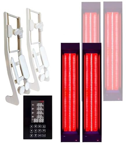 B-Ware InfraROTmed - 2 x riscaldatori a infrarossi da 500 W + 2 x 750 W + controllo + 2 x schienali, faretti da soffitto, calore profondo a spettro completo per sauna e cabina a infrarossi, da