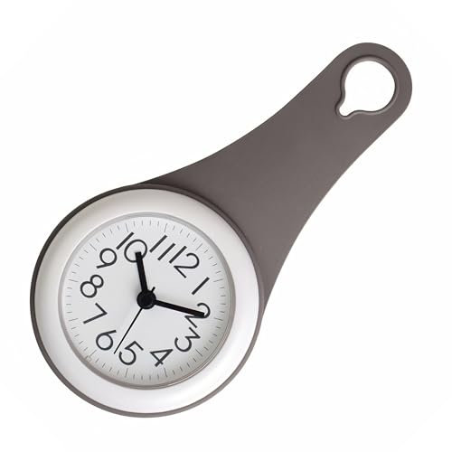 Lancoon Mini Orologio da Doccia, Senza Batteria Tic Tac, Impermeabile e Antiappannante, Ventosa con Piccolo Foro Sub Gancio, Tempo Cucina Bagno per Vita Quotidiana Viaggio Lavoro