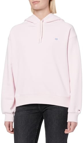Tommy Hilfiger Hoodie Mujer Contrast Flag Regular Fit, Rosa (Light Pink), XXS