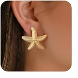 Aidenn Seestern Ohrringe Gold Damen Boho Statement Ohrringe Strand Ozean Meer Sommer Schmuck