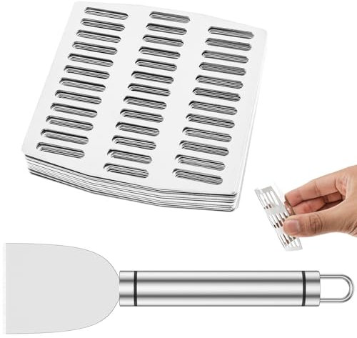 25Pcs Brick Drain Hole Covers with Scraper,7x7cm Protective Weep Hole Inserts Stainless Steel Brick Hole Fillers Stops and Keeps Out Mice Bees