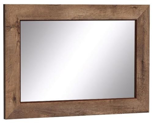 Lomadox Spiegel Wandspiegel rustikal in Lefkas Eiche braun 100x70x3,2 cm