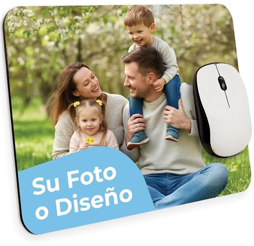 Cimpress Tapis de Souris Personnalisable avec Photo, Logo ou Texte, Base antidérapante, 24,2 x 20,2 cm, Surface Textile Douce, Mousepad, idée Cadeau Homme Femme Enfant Bureau, Gamer