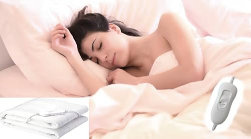 DWD ® Electric Under Blanket Premium Comfort 3 Heat Settings Detachable Controller Safe Over Heat Protection Polyester 85w Double Bed Size 135 x 120 cm