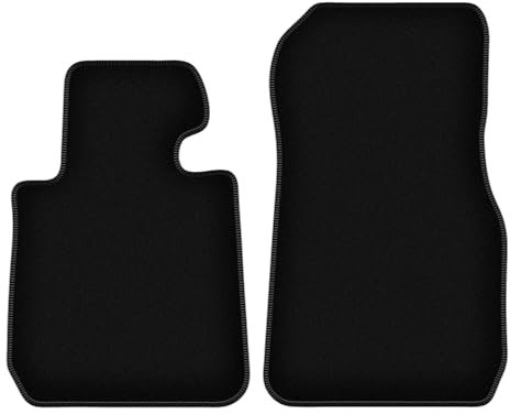 Wielganizator Velours Vorne Fußmatten passend für BMW 3 G20 (2018-) | Qualität: Basic - Genaue Passform, rutschfeste Untregrund 2-teilig - Schwarz