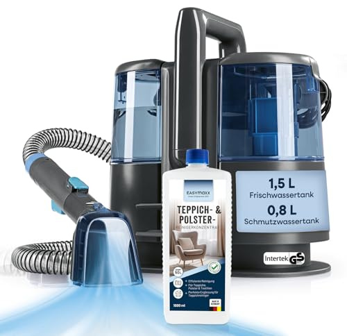 CLEANmaxx Teppichreiniger & Polsterreiniger Pro Power | Spot Cleaner & EASYmaxx Teppichreiniger Mittel | Nasssauger & Reiniger für Waschsauger für Sofa, Auto, Teppich, Polster etc. | Fleckenreiniger