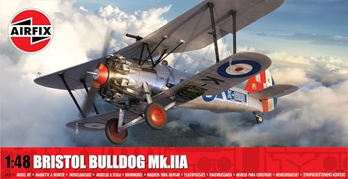 Airfix Kit de plástico para avión Militar A05145 Bristol Bulldog MK.IIA para Adultos y niños. Incluye 3 esquemas Diferentes y calcomanías. Modelo de avión a Escala 1:48.