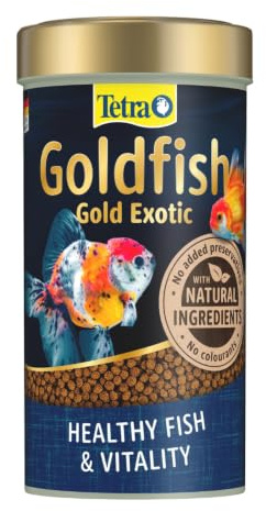 Tetra Goldfish Gold Exotic Fish Food, Complete Premium Fish Food for All goldfish, 250 ml