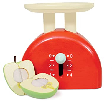 Le Toy Van – Pädagogische Honeybake Waage aus Holz für Einkaufs-Rollenspiel | Supermarkt-Rollenspiel Einkaufsladen mit Spielzeuglebensmitteln