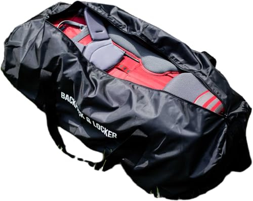 Backpack Locker - housse de protection pour sac a dos avion - cadenas offert! (Noir, 55-75 Litres)