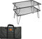 camping moon 2Pcs Outdoor Folding Multipurpose Storage Rack with Carrying Bag, Steel Plating Black T-230-2T