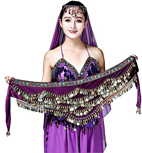 Aatpuss Cinturón de Baile, Pañuelo Danza del Vientre, Cinturón Danza del Vientre, para in Representaciones Teatrales, Representaciones de Cumpleaños, Representaciones de Fiesta
