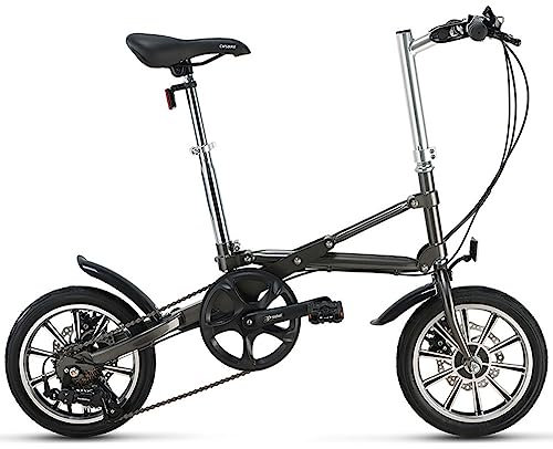 Kcolic 14-Zoll Faltrad, Leichtes Aluminium Faltrad, Bequem Verstellbares City Fahrrad, Aluminiumrahmen Outdoor Reiserad Für Männer Und Frauen B,14inch