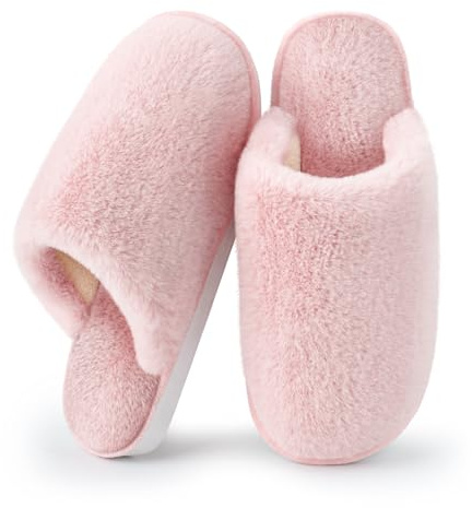 Fluffy Slippers Women,Ladies Slippers for House,Cosy Women's Slippers Plush | Faux Fur Lined,Anti-Slip Mens Womens Slippers Outdoor Shoes, Home Slippers for Women,Winter Gifts