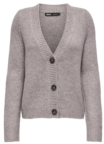 Only Cardigan Femminile ONLZOEY Cardigan, Legno fumé, M