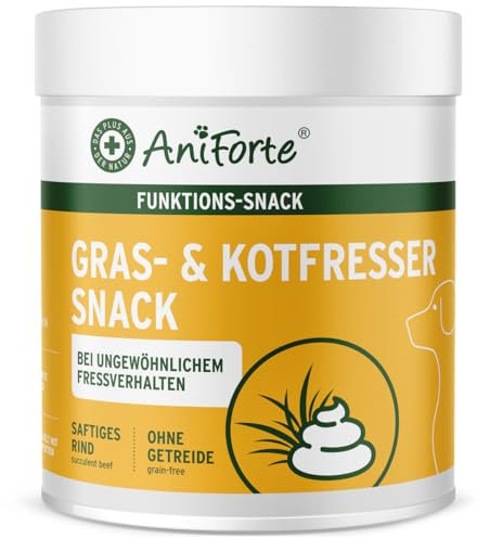 AniForte Snack per erba e feci mangiare 300g per cani - lenisce lo stomaco, biscotti per cani, con terra curativa, corteccia di olmo, psillio e prebiotici, 100% naturale, calma