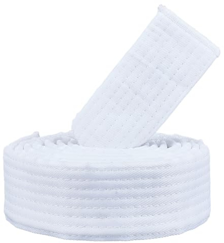 CREATCABIN Cinturón de taekwondo blanco para artes marciales Hapkido, cinturón de judo, karate, TKD, Aikido, uniforme de algodón, largo, suave, ajuste universal, cinturones Jiu Jitsu para equipo de