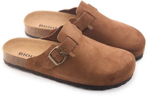 BIOLINE, 1900 NABUCCO, Scarpe Sabot Sandali Ciabatte Pelle Moda Casual Fashion (NABUCCO Seppia (Brown), 38, Sistema Taglie Calzature EU, Adulto, Numero, Media, 38)
