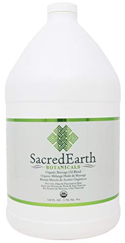 Organic Massage Oil Blend (1 Gallon) - Unscented, Nut Oil Free, Gluten Free and USDA Certified Organic