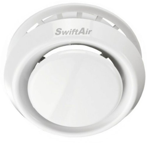 Swiftair 6 150mm White Circular Ceiling Air Vent Grill Grille Extractor Fan Ventilation Duct Ducting Easy to FIT