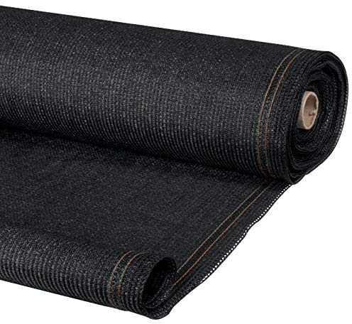 IDMarket - Brise Vue renforcé 1,5 x 10 M Noir 220 GR/m² Luxe Pro