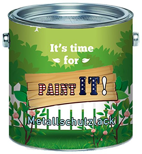 Paint IT! Pintura protectora para metales para metal, Protección contra la oxidación, Protección especialmente alta contra las influencias ambientales (1 L, negro (RAL 9005))