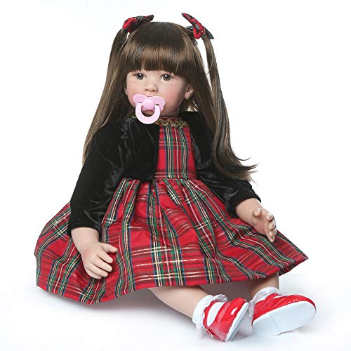 ZIYIUI 24 Pollici 60cm Bambole Reborn Femmina Baby Silicone Bambolotti Ragazza Bambole Originale Bella Realistiche Dolls Ragazze Appena nate Sveglia della Ragazza del Ragazzo Bambini Giocattolo