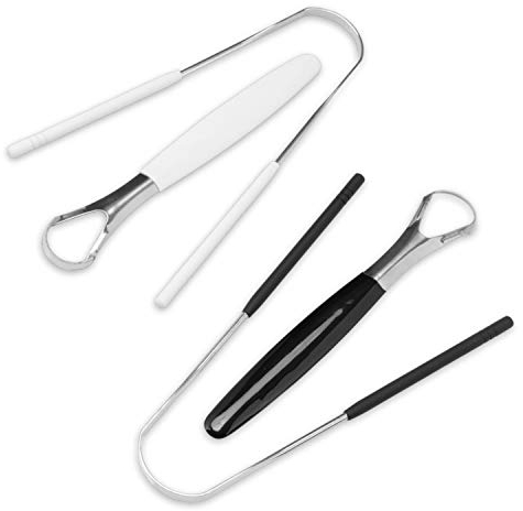 K-Pro Zungenschaber wiederverwendbar - Zungenreiniger medizinischer Edelstahl