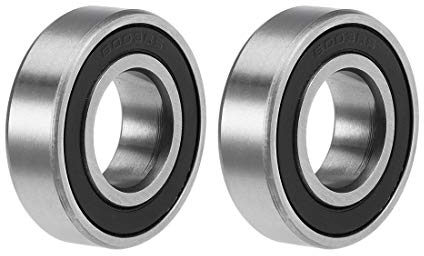 sourcing map 2 Stück 6003-2RS Rillenkugellager 17mm x 35mm x 10mm Doppelt versiegelt Chromstahl Z2