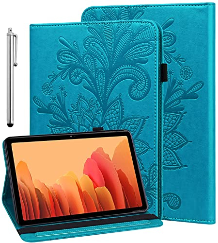BOLELAW Custodia per tablet Amazon Kindle Fire HD 8 & 8 Plus (12/10th Gen, 2022/2020 Release) 8 con pennino capacitivo in pelle PU per Kindle Fire HD 8 Tablet Case (blu)