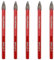 FOCSTOL Fliesenbohrer Set 5mm - 5 Stück Hartmetallbohrer mit Dreikantschaft für Holz Kunststoff Mauerwerk Keramikfliesen Beton Marmor