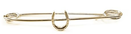 Equetech Traditional Horseshoe Stock Pin – Gold Equestrian Riding Tie Pin