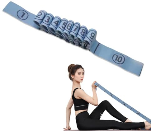 XOXVURI Bande Élastique De Résistance Bande De Yoga Élastique Réglable Bandes Élastiques De Fitness 11 Niveaux De Force Élastique De Yoga Pour Yoga Pilates Fitness Étirement Danse Bleu