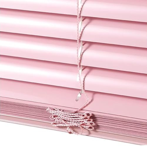 KOOEIN Aluminium Venetian Blinds,Pink Horizontal Blinds,45cm 50cm 60cm 80cm 95cm 100cm 110cm 120cm,Blackout Metal Blinds for Windows,Anti-Glare Privacy Shutters,25mm Slats,Pink-69x163cm/27x64in
