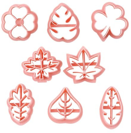 Mold, taglierina per biscotti a foglie, pressa a di pasticceria, design premuto, bordi affilati, 13.5x14x1.2cm, per argilla, biscotti, fondente, argilla morbida, frittelle, fondente, brownies